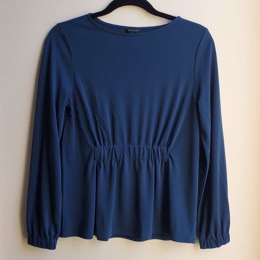 Ann Taylor Teal Blouse Size Small